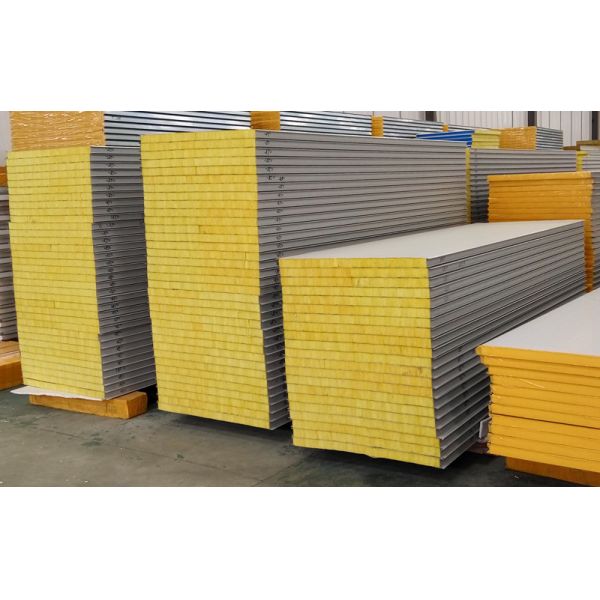 Prefab House Sound Insulation Fireproof Glass Wool Sandwich Panel