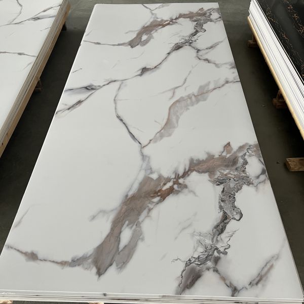 Modern Design Style High Glossy UV Coating PVC Marble Sheet Waterproof and Waterproof