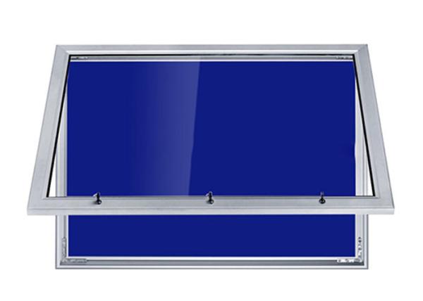 Quality Blue Office Bulletin Board Aluminum Frame Hiding Wall Mounting Style for sale