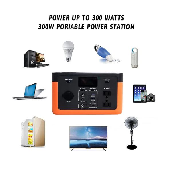 300W Free Solar Power Generator Portable Power Station Lifepo4 Battery 3.6kg