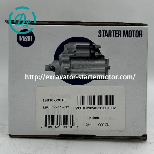 EexcavaStart WAI Starter Motor 19616-63010 for PC128US-8 PC130-7 Excavator