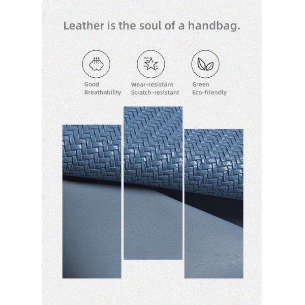 1.2mm Straw Mat Woven Pattern PVC Leather fashion handbag home decoration shoe material