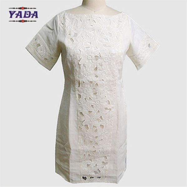 New arrival european hollow out t- shirt fashionable dress plus size clothing for fat women