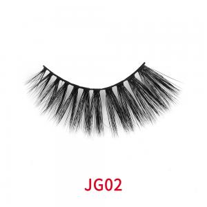 China Full Strip Dramatic 18mm Natural Silk Lashes With Cotton Black Band wholesale