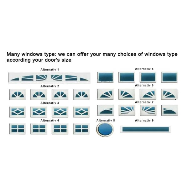 High Quality Residential Waterproof Automatic Sectional Garage Door Steel Material Direct From China Factory Wholesale Villas