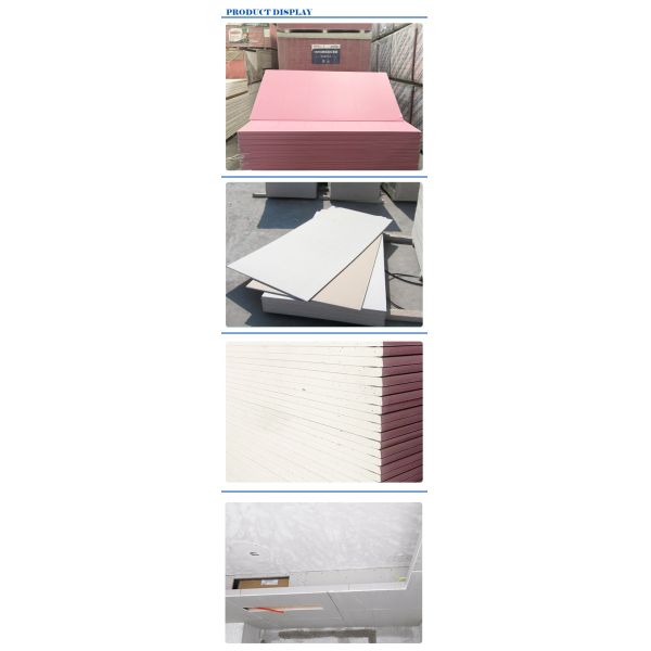 Custom 12mm Fireproof Gypsum Board For Drywall Panels In Pink Color