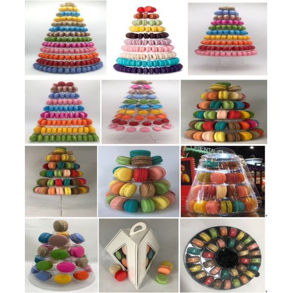 13 Tier large Plastic Macaron Packaging White 62cm Wedding Cupcake Stand