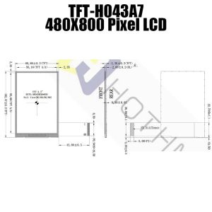 4.3 Inch 480x800 TFT Display For Industrial