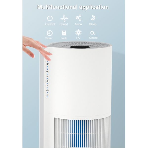 Black Grey CCM P4 52W 100V Air Purifier Filter Nylon Mesh UV Lamp