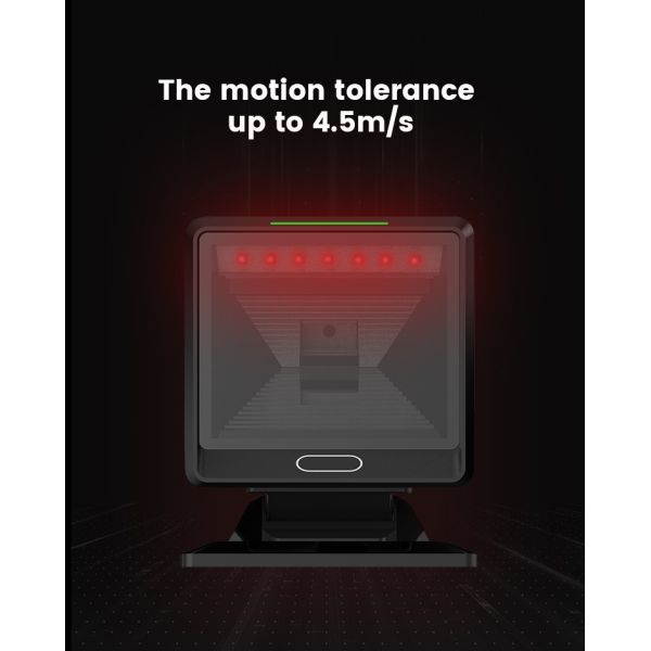 A 2D Desktop Barcode Scanner Automatic Scanning Hands Free QR Code Reader for Supermarket