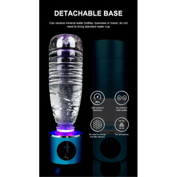 Health Care Food Grade PC Hydrogen Water Cup Portable Smart 6000ppb