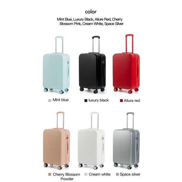 Flat trolley suitcase Best-selling Matte Finish Luggage, ABS Hard-Shell Trolley Suitcase, Student Travel Bag, Large Capacity Waterproof Shock