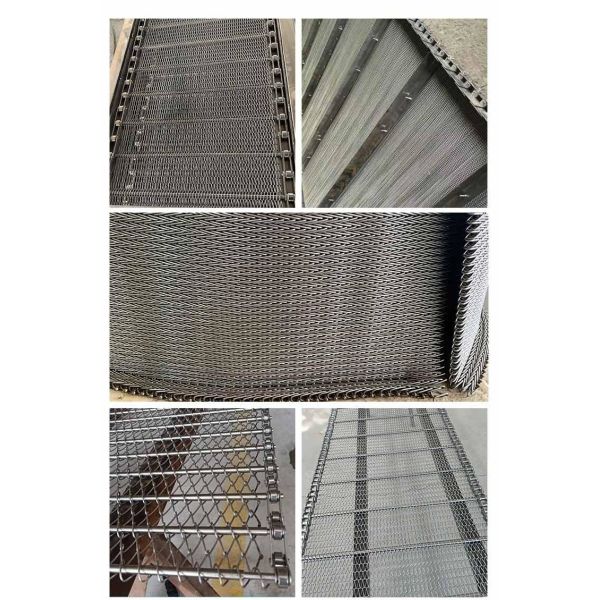 Food Processing Fruit Drying Stainless Chain Link Balance Spiral Wire Belt