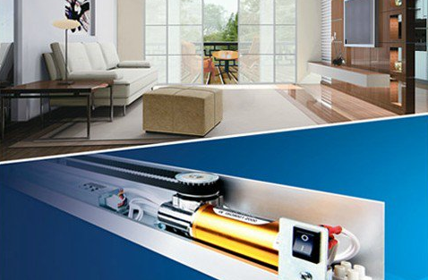 Electric Residential Automatic Sliding Doors Drive With Cloakroom