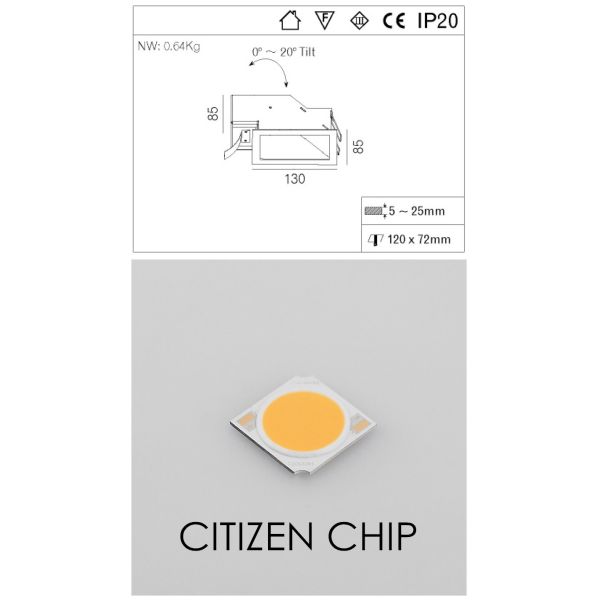 7W /10W White Tiltable 3000K Dimmable 180mA Spot LED Down Lights European Design