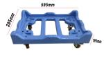 Lightweight Design Attached Lid Nestable Crate Plastic Platform Dolly