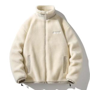 China Premium Zip Up Sherpa Fleece Jacket 100% Cotton Custom Embroidery wholesale