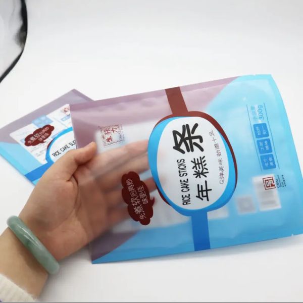 Three Side Seal Stand-Up Pouch With Zipper Top Moisture Proof BOPP & PE For Food Packaging Storage And Usage