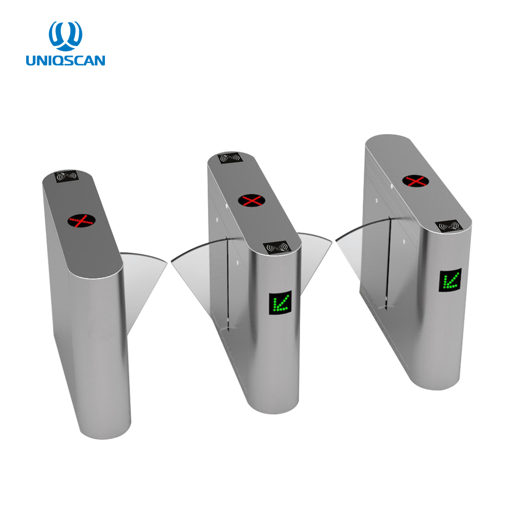 TCP IP Acrylic Panel Stainless Steel Security Turnstile Gate