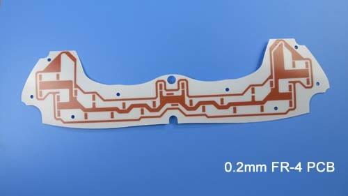 Quality Single Layer Printed Circuit Board with White Solder Mask 0.2mm FR-4 PCB Board with OSP for Display Backlight for sale