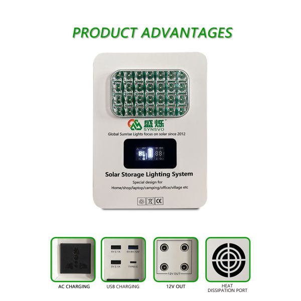 16V 12.5AH Portable Solar Generators Solar Storage Lighting System 22*30cm 180W/300W