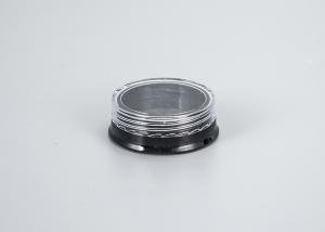 China 3g Empty Plastic Cosmetic Jar With Black Lids Tiny Makeup wholesale