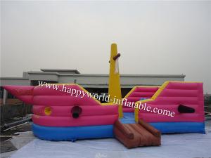 China inflatable castle with slide , pirate ship bouncy castle , pirate ship bounce house wholesale