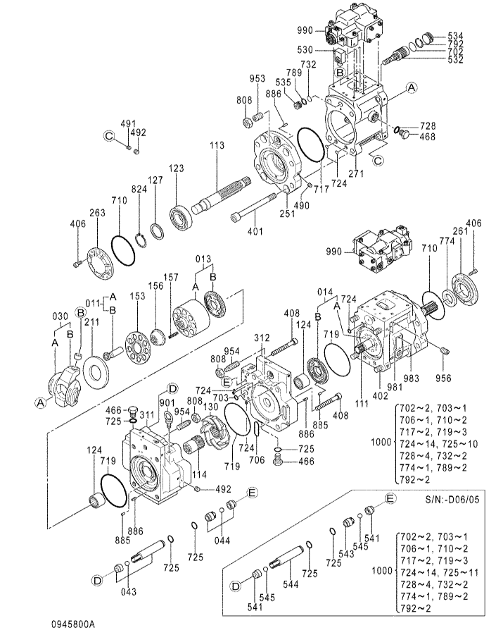 4626845 4689079 4452009 Excavator Hydraulic Pump for Hitachi EX1900 EX1900-5 EX1900-6 Piston Pump Construction Machinery Parts Aftermarket Original