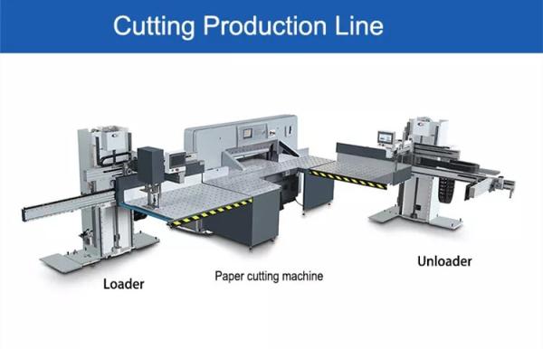 Quality Automatic Online Paper Pile Cutter Guillotine Jogger With Loader Lifter for sale