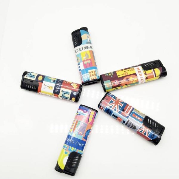 New Arrival Windproof Smoking Electric Lighter Custom Logo Lighter with Length 81mm