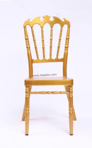China High quality gold metal aluminum sillas napoleon wedding chair for event. on sale