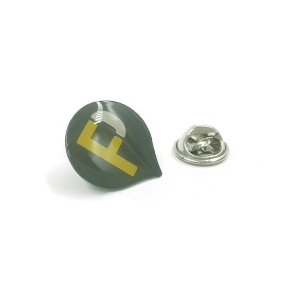 Round Metal Custom Made Enamel Badges Bright Silver Plating Aluminum Alloy Material