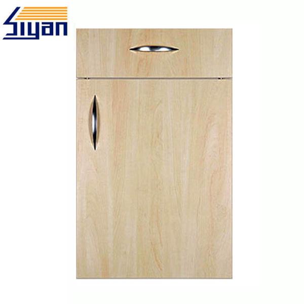 Quality Slab High Gloss Cupboard Doors , Wood Grain Replacement Kitchen Cabinet Doors for sale