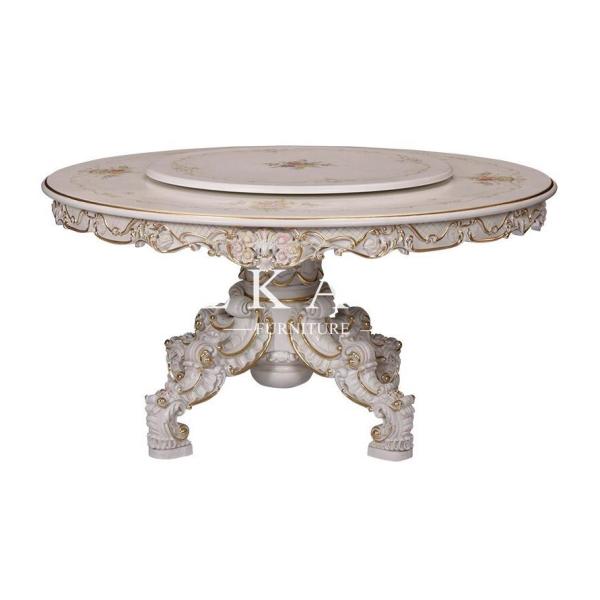 Quality Modern round rotating wood dining table LS-A107L-1 for sale