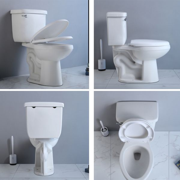 Siphon Jet 2 Piece Wall Hung Toilet Tall 10 Inch Two Piece Commode Elongated