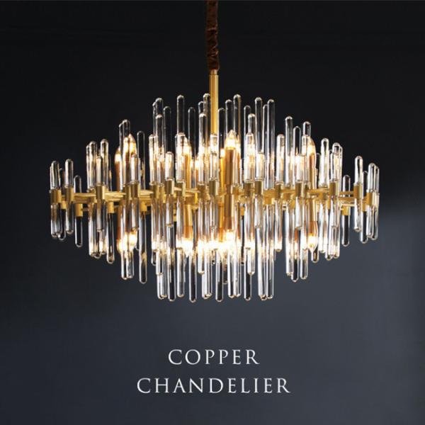 Quality Hanging Glass  Copper Crystal Pendant Light Ra80 110lm for sale