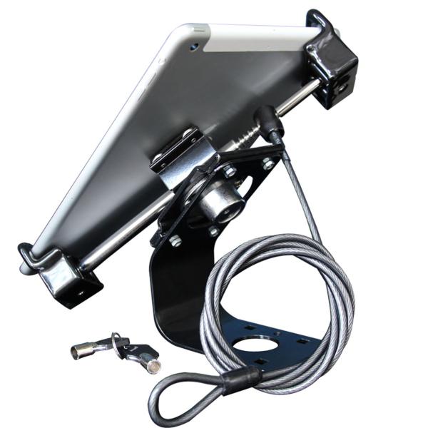Quality COMER Security cable lock floor Display Tablet Lock Stand With cable Lock bracket for sale