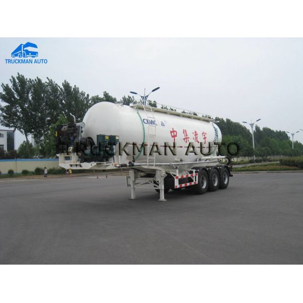 Durable Cement Tanker Trailer Total Volume 30m³-68 M³ With V Type Design