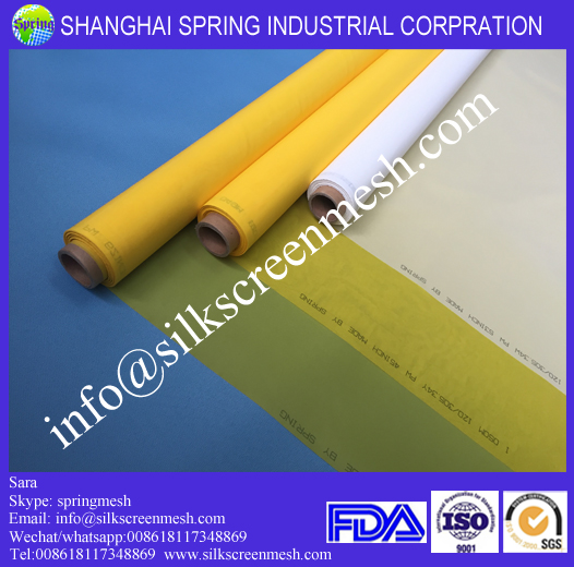 where to buy silk screen mesh 43T white/yellow plain weave bolting cloth