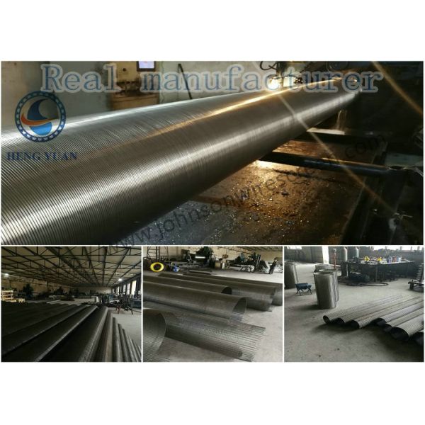 Water Well Screen Johnson V Wire Screen , Stainless Steel Wedge Wire Screen