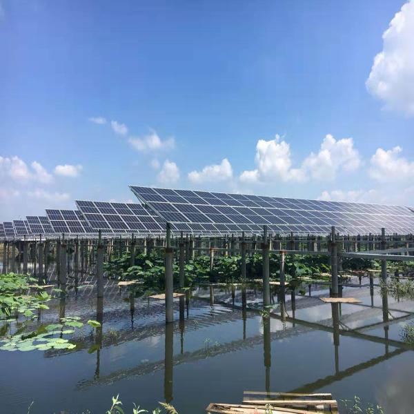 Quality Precast Pile Single Post Solar Ground Mount Systems For Fishing - Light Complementary for sale