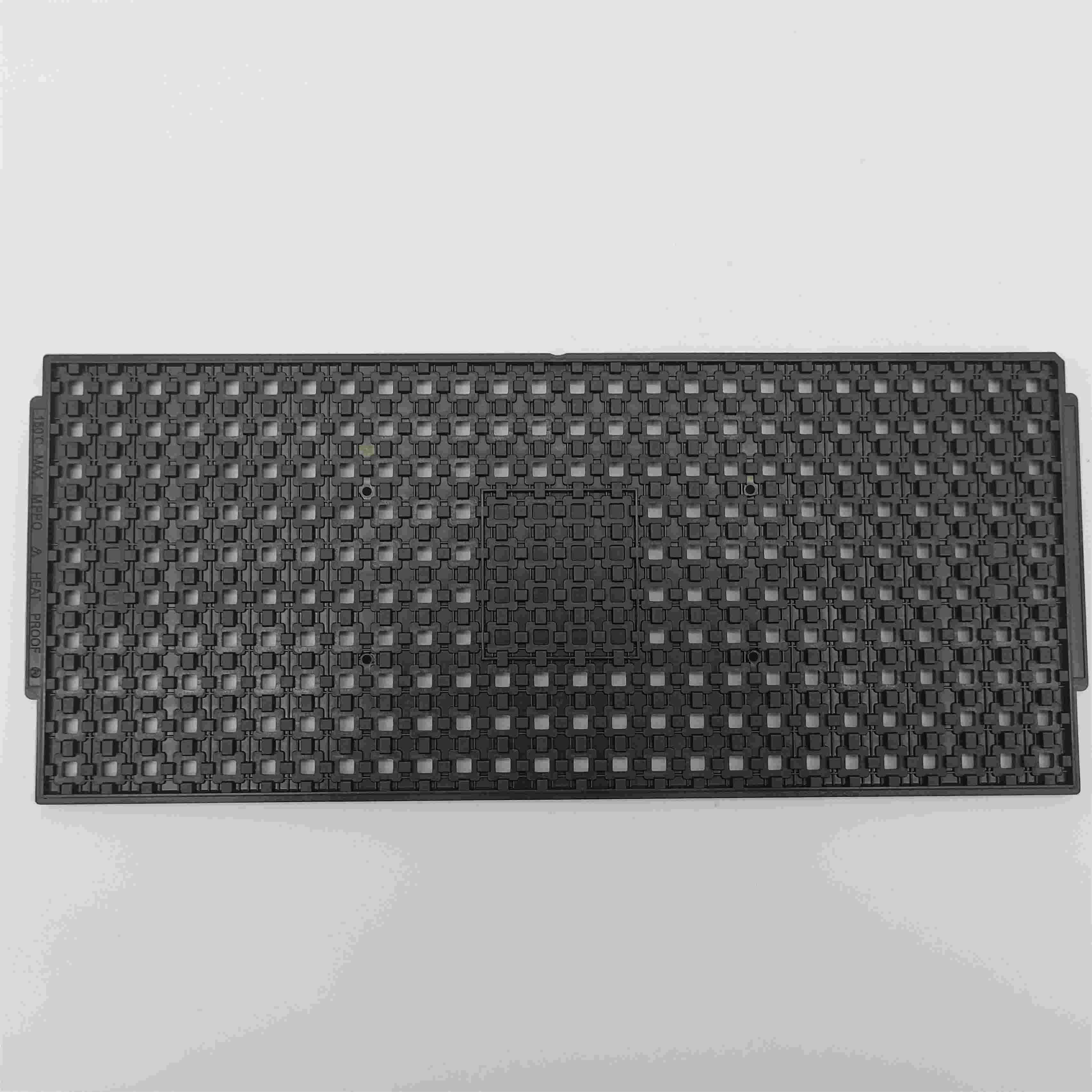 China 0.76mm Flatness Black QFN MPPO JEDEC Matrix Tray ROHS Approved wholesale