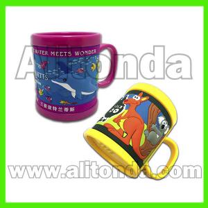 Custom and supply soft pvc decoration cartoon animal cute mugs for home office