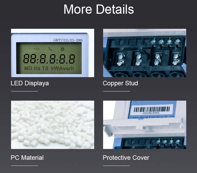 60A IC Card Single Phase Energy Prepaid Sub Meter For Tenants Local Control