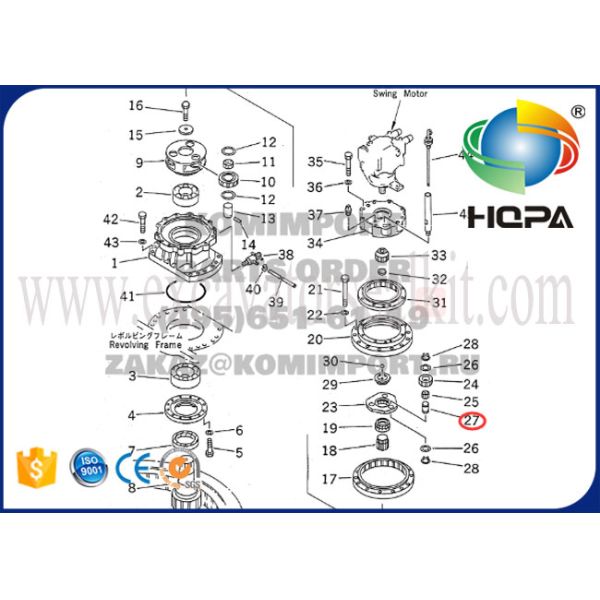 20Y-26-21310 Excavator Spare Parts Planetary Pin For Pin KOMATSU Parts 6D102 PC200-6
