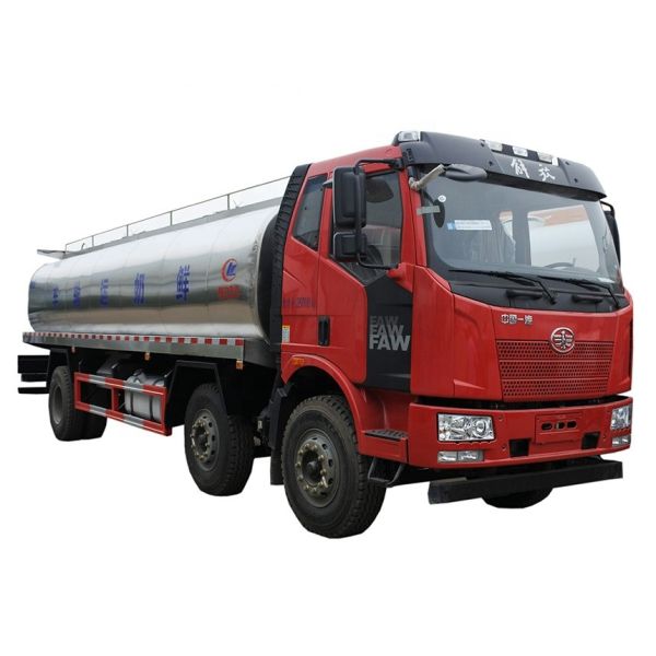 15001 - 30000L Fresh Milk Tanker Truck , FAW 15.3m3 304 Stainless Steel 6*4 Transport Truck