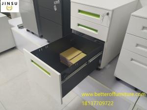 China Movable 3-Drawer Vertical File Cabinet, Locking, Letter and Legal file white color H600XW390XD520mm wholesale