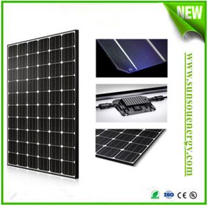 250w mono solar panel with white frame or black frame , pv solar module 250w mono-crystalline for hot sale