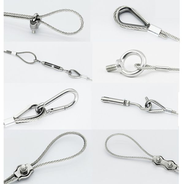 US Type Wire Rope Clip Clamp Eight Type Aluminium Press Clips Sleeves