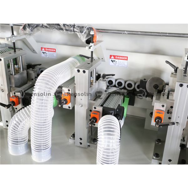 4100*750*1600mm Woodworking PVC Melamine Board Double Trimming Edge Banding Machine